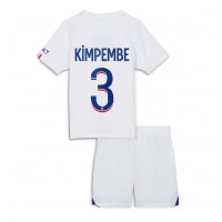 Paris Saint-Germain Presnel Kimpembe #3 Replika babykläder Bortaställ Barn 2023-24 Kortärmad (+ korta byxor)